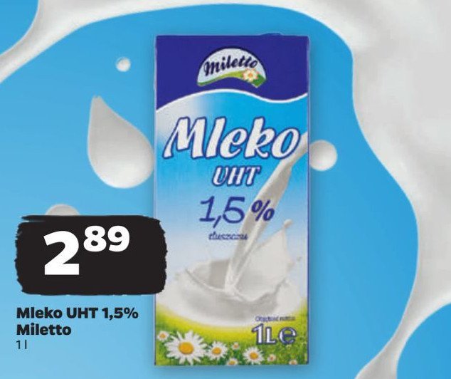 Mleko 1.5 % Miletto promocja