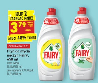 Płyn do mycia naczyń teatree & mint Fairy sensitive promocja