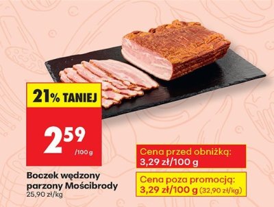 Boczek wędzony parzony  promocja w Biedronka