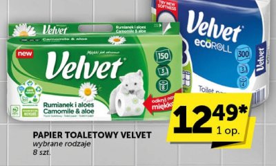 Papier toaletowy Velvet wybrane rodzaje promocja w Groszek