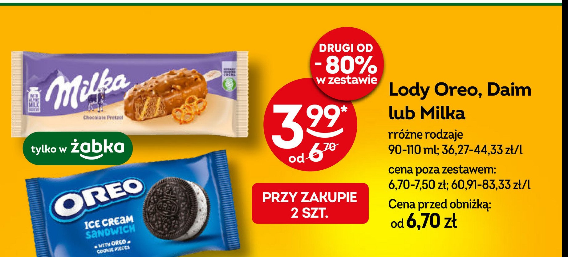 L贸d chocolate pretzel Milka ice cream promocja