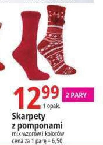 Skarpety damskie z pomponami promocja