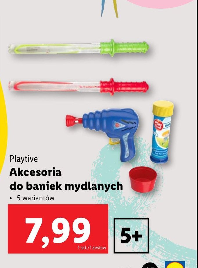 Miecz do baniek mydlanych + płyn 290 ml Playtive promocja