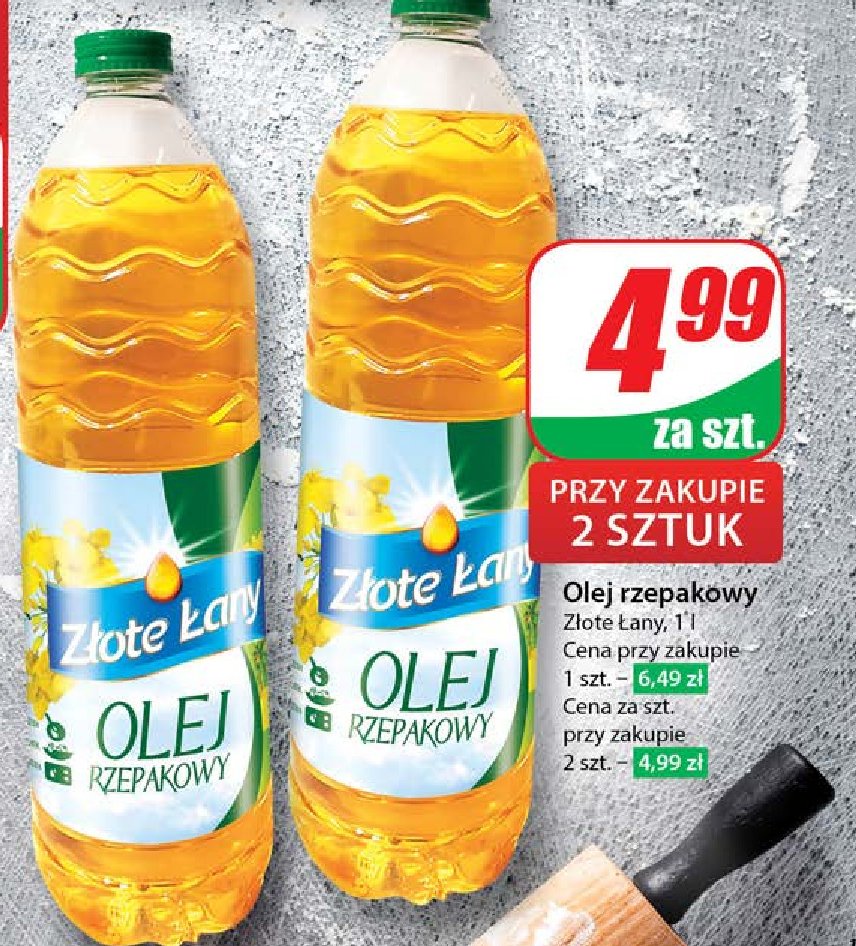 Olej rzepakowy Złote łany (dino) promocja w Dino