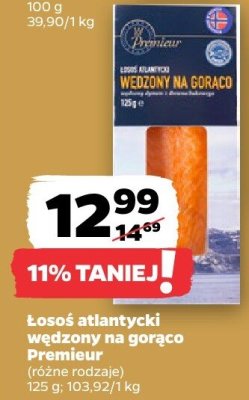 Łosoś atlantycki wędzony na gorąco Premium promocja w Netto