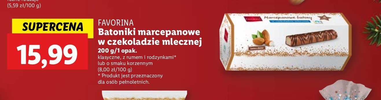 Batoniki marcepanowe Favorina promocja