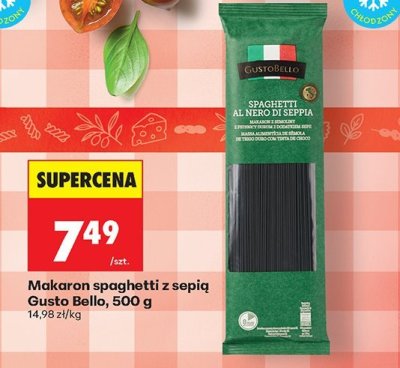 Makaron spaghetti z sepią  promocja w Biedronka