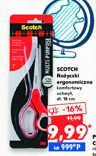 Nożyczki ergonomiczne 18 cm Scotch promocja