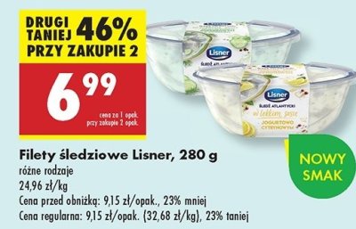 艢led藕 atlantycki w lekkim sosie jogurtowo-cytrynowym Lisner promocja