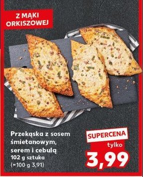 Przekąska z sosem śmietanowym serem i cebulą promocja w Kaufland