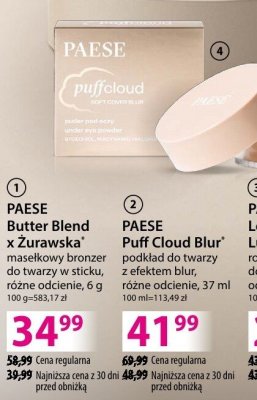 Bronzer Paese Butter Blend x Żurawska maselkowy bronzer do twarzy w sztucku, różne odcienie, 6 g promocja w Hebe