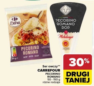 Ser owczy PECORINO ROMANO 50-150 g różne rodzaje promocja w Carrefour