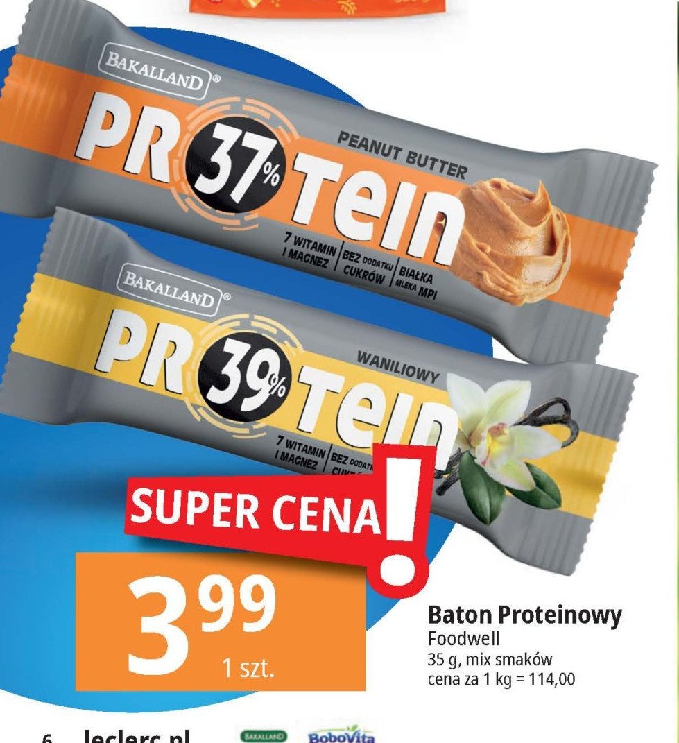 Baton peanut butter Bakalland protein promocja