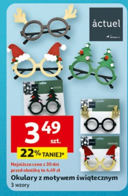 Okulary z motywem świątecznym promocja w Auchan