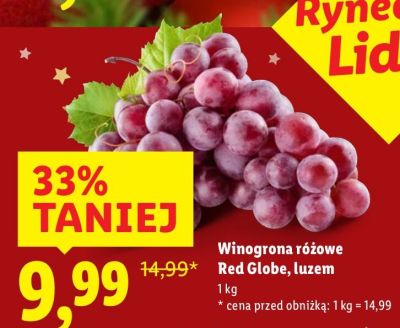 Winogrona różowe Red Globe luzem Lidl promocja w Lidl