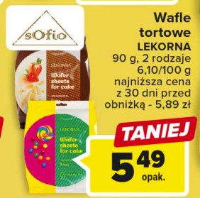 Wafle tortowe rainbow LEKORNA promocja