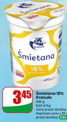 Śmietana 18%  promocja w Dino