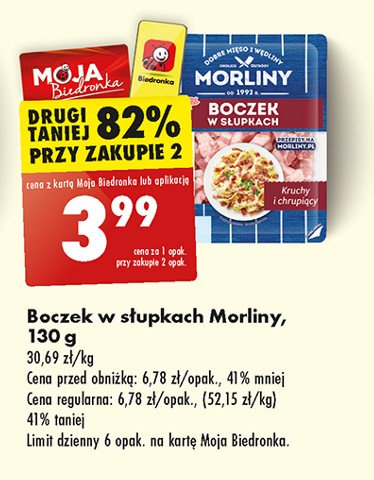 Boczek w słupkach Morliny promocja