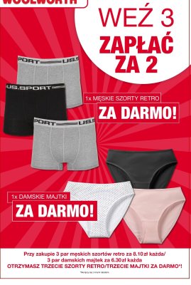 Damskie majtki promocja w Woolworth