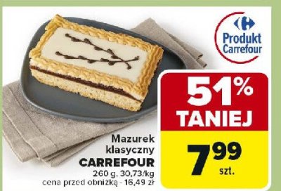 Mazurek z polewą kakaową Carrefour promocja