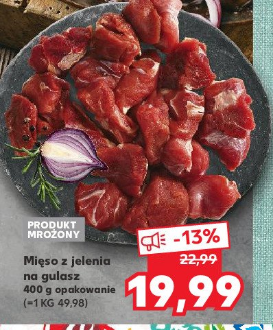 Mięso z jelenia na gulasz promocja