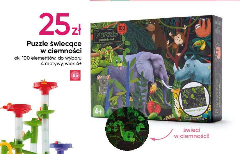 Puzzle 艣wiec膮ce w ciemno艣ci 100 el. promocja