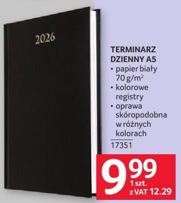 Terminarz dzienny A5 2026 promocja w Selgros