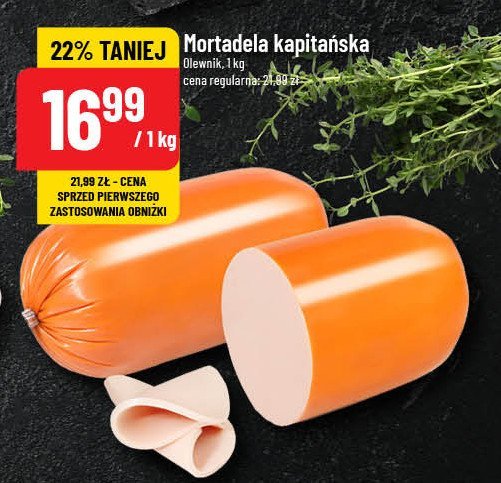 Mortadela kapitańska Olewnik promocja w POLOmarket