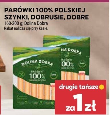 Parówki 100% polskiej szynki, dobrusie, dobre promocja w Stokrotka