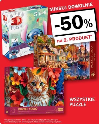 Puzzle -50% na 2. produkt promocja w Selgros