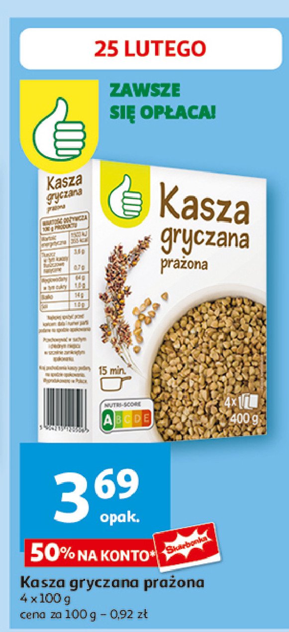 Kasza gryczana Podniesiony kciuk promocja w Auchan