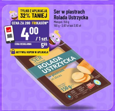 Ser w plastrach Rolada Ustrzycka Mlekpol promocja w POLOmarket