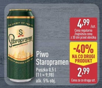 Piwo Staropramen promocja w Aldi