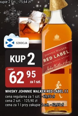 Whisky Johnnie Walker Red Label 1l promocja w bi1