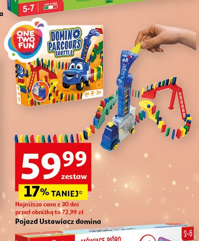 Pojazd ustawiacz domina One two fun promocja w Auchan