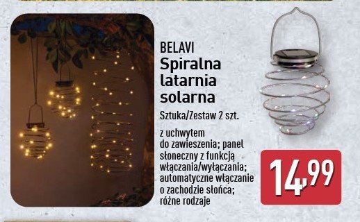 Spirala latarnia solarna BELAVI promocja w Aldi