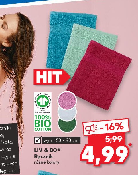 Ręczniki 50 x 90 cm Liv & bo promocja w Merkury Market