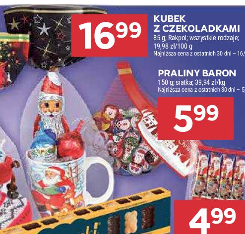 Kubek z czekoladkami Rakpol promocja