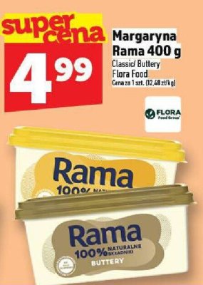 Margaryna Rama 400 g Classic Buttery Flora Food promocja w TOPAZ