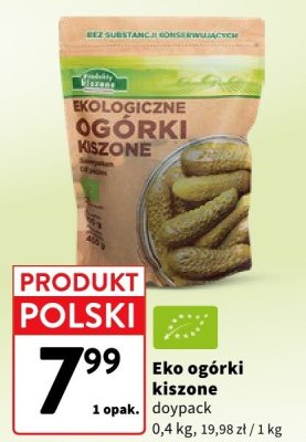 Eko ogórki kiszone doypack promocja w Intermarche