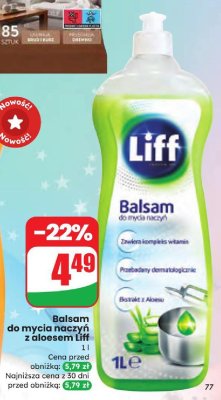 Balsam do mycia naczyń z aloesem Liff promocja w Dino