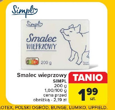 Smalec wieprzowy Simpl promocja w Carrefour Market