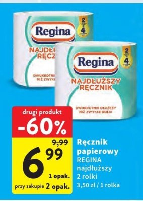 Ręcznik papierowy Regina najdłuższy ręcznik promocja w Intermarche