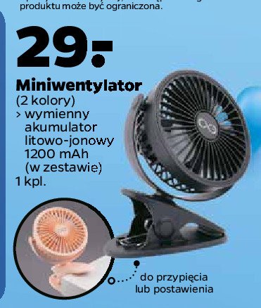 Minitermowentylator z klipsem promocja