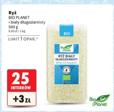 Ryż biały długoziarnisty BIO PLANET promocja w Intermarche