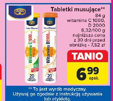 Tabletki musujące protect witamina c 1000 + rutyna + cynk Kruger promocja