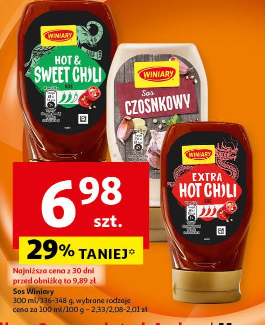 Sos extra hot chili Winiary promocja w Auchan