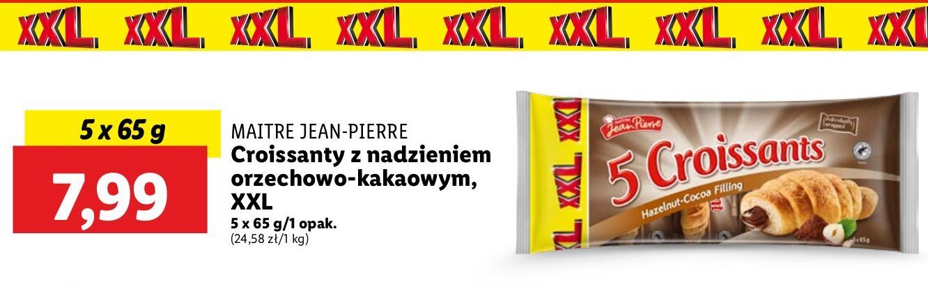 Rogalik z nadzieniem orzechowo-kakaowym Maitre jean pierre promocja w Lidl