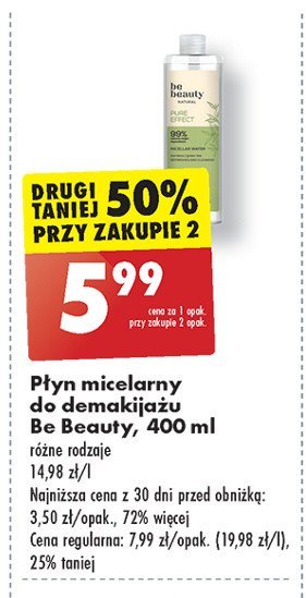 Płyn micelarny pure effect Be beauty natural promocja