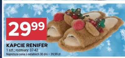Kapcie Renifer promocja w Stokrotka